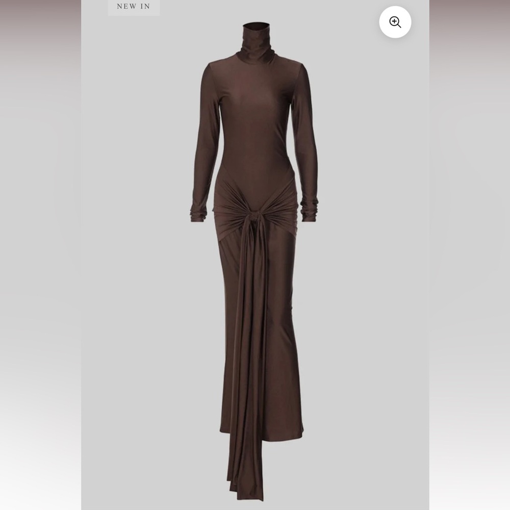 Elegant Brown Long Sleeve Dress